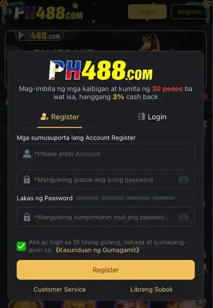 Register now at PH488 Casino Philippines